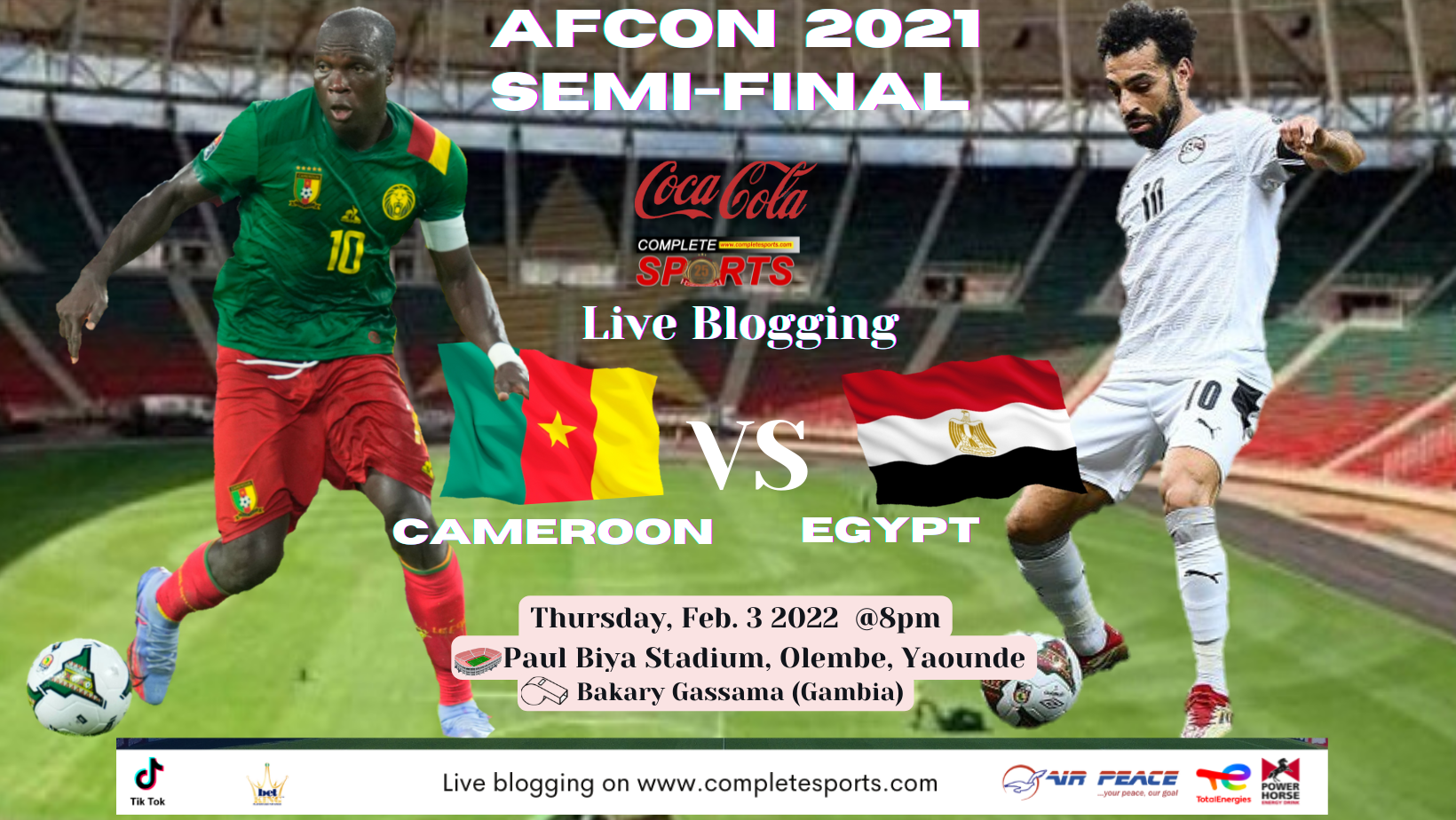 Live Blogging: Cameroon vs  Egypt – AFCON 2021 Semi-final Match